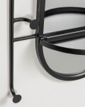 Espejo con colgadores Zada de acero negro 52 x 82 cm Espejo con colgadores Zada de acero negro 52 x 82 cm