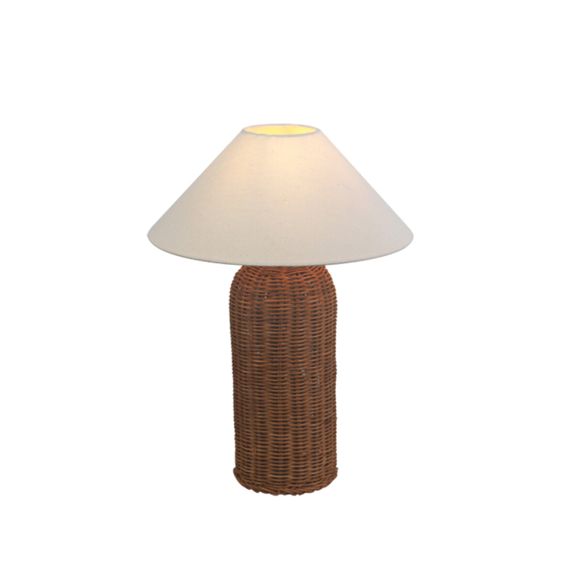 Portátil de mesa en ratán pantalla textil E27 - IX9474 