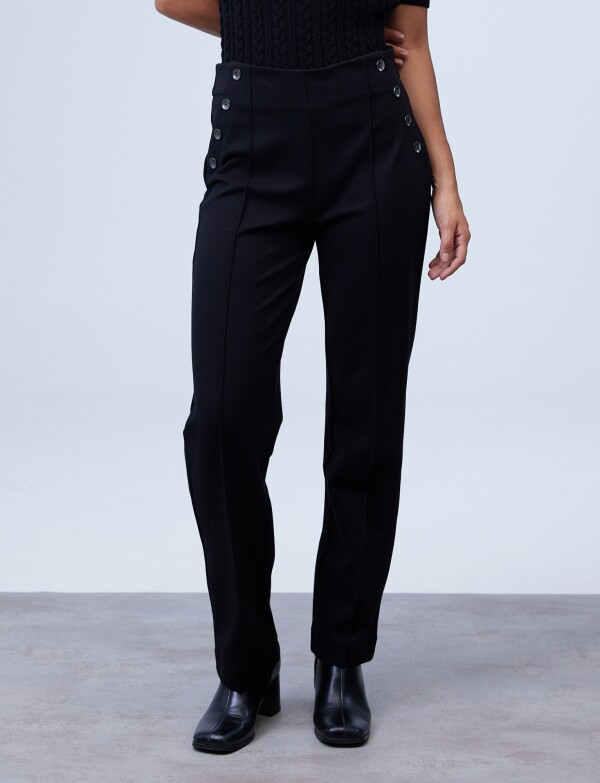 Pantalon Botones NEGRO