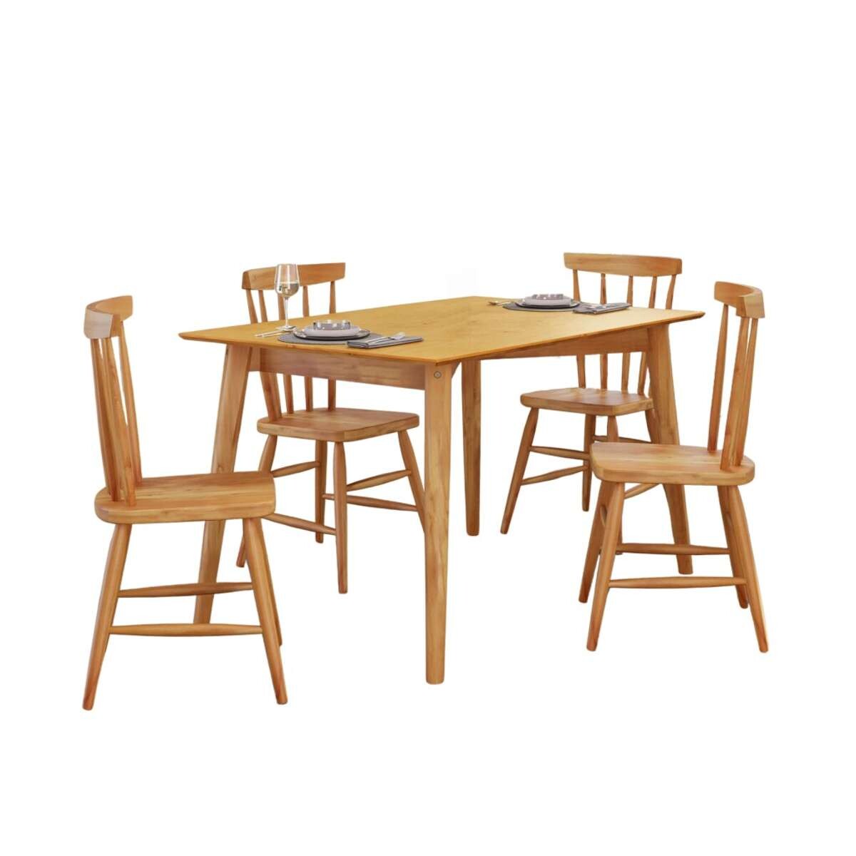 Juego de Comedor 4 Sillas Udine - Natural 