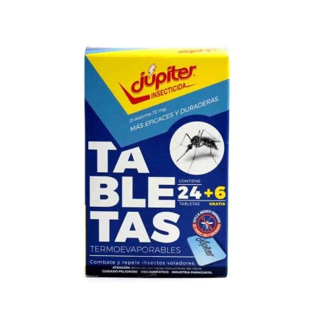 INSECTICIDA TABLETAS TERMOEVAPORABLES 24 TABLETAS+ 6 GRATIS INSECTICIDA TABLETAS TERMOEVAPORABLES 24 TABLETAS+ 6 GRATIS