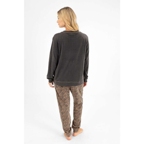 Pijama tiger grey bordado-zebra Zebra