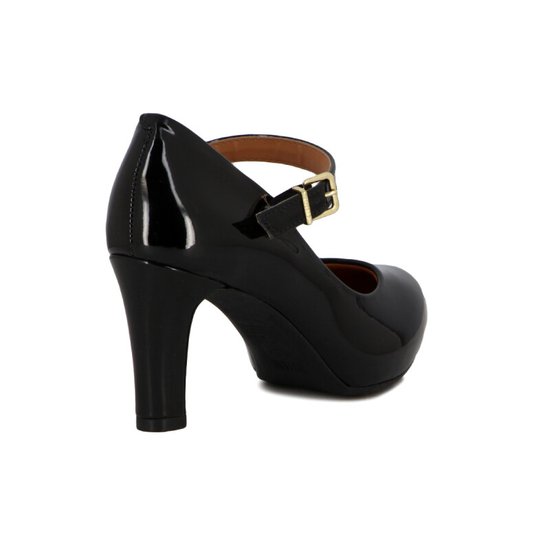 Zapato Formal Mujer Vizzano Charol Taco Alto Negro