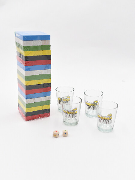 TORRE DRUNKEN CON 4 VASOS DE SHOCK MULTICOLOR