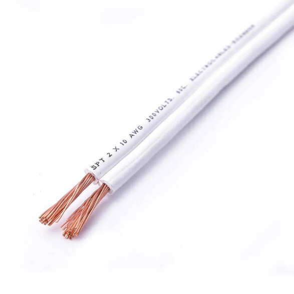 Cordón gemelo blanco 2x2mm², blanco - Rollo 100mt N07216