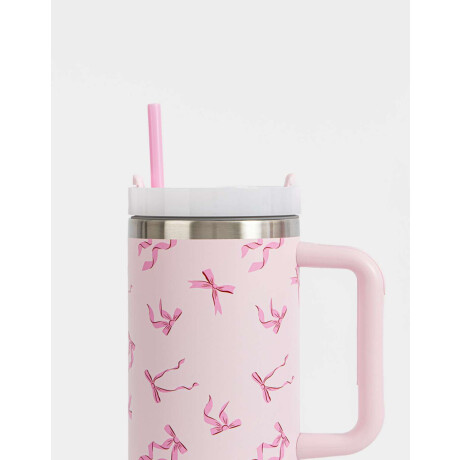 Vaso Térmico Estampado Rosa Claro