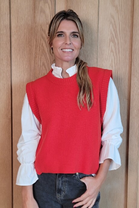 Chaleco Olivia Lambswool Rojo