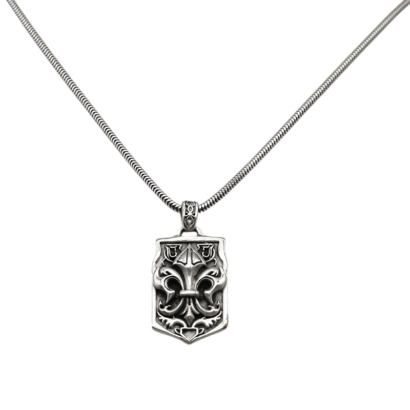 Dije Colgante Flor de Lis-Plata 925-Sin Piedra-CP3237 sinpiedra