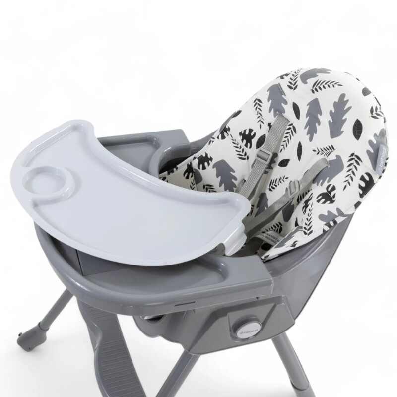 Silla de Comer para Bebes Bebesit Steps con Bandeja 2 en 1 Gris