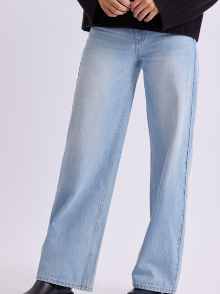 Pantalón de jean wide leg Azul Claro