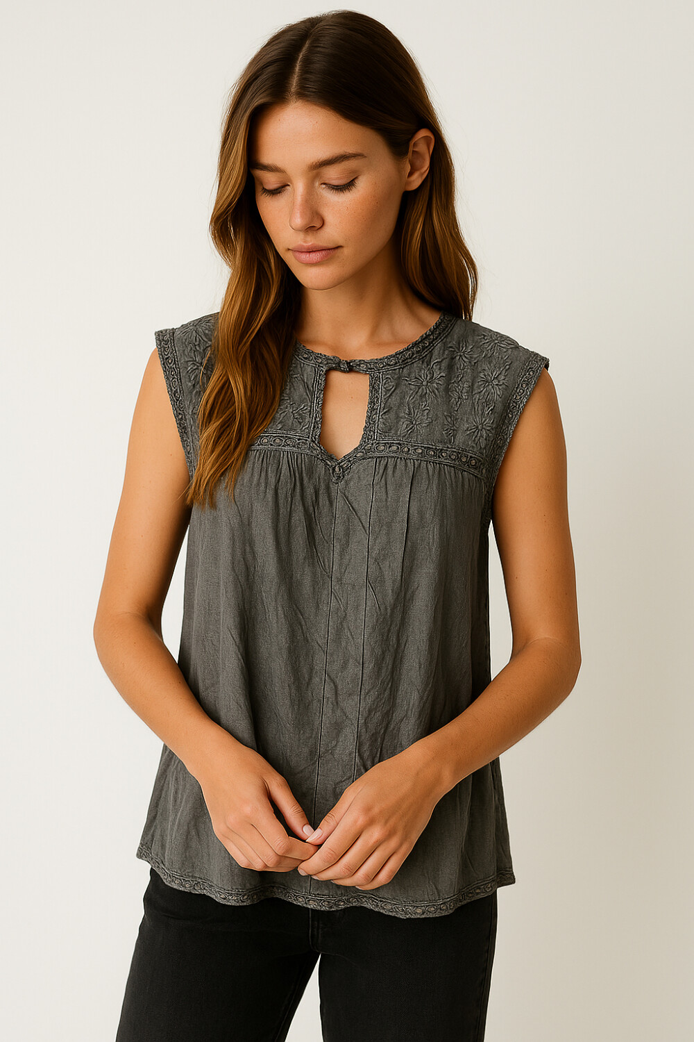 Blusa Chasi Gris Medio
