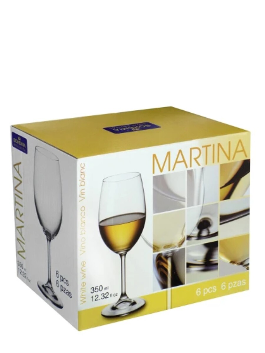 Juego copas x 6 - cristal bohemia Martina x 350 ml 