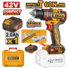 TALADRO ATORN. C/PERCUTOR A BATERIA 42V 69NM BRUSHLESS C/ BATERIA + CARGADOR + V TALADRO ATORN. C/PERCUTOR A BATERIA 42V 69NM BRUSHLESS C/ BATERIA + CARGADOR + V