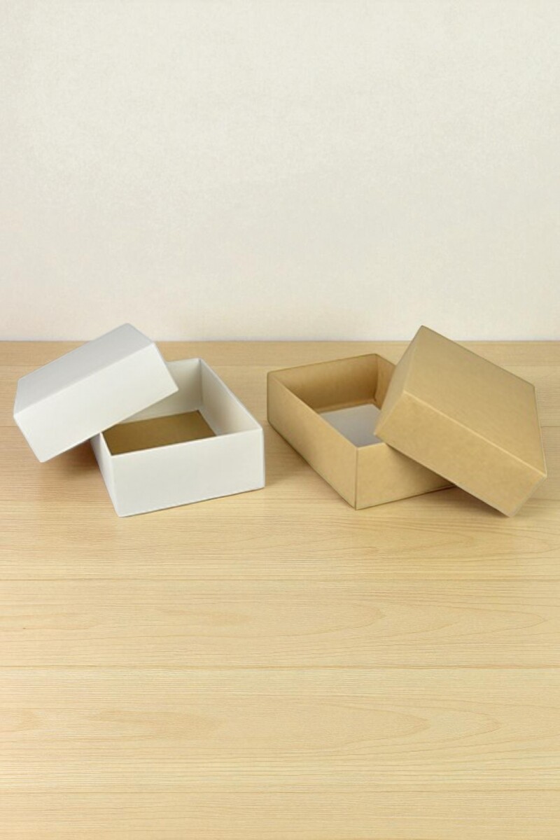 Caja Rectangular 20x30x9 cm - REVERSIBLE BLANCO MADERA 