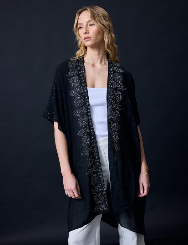 Kimono Noche NEGRO/PLATEADO