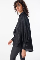 Camisa Twist Negro Shine