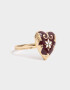 Anillos Medianos y Grandes Esmaltado Anillo Esmaltado Corazón - Dorado