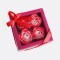 Set Arreglo De Jabones Diseño Rosas x4 Rojo