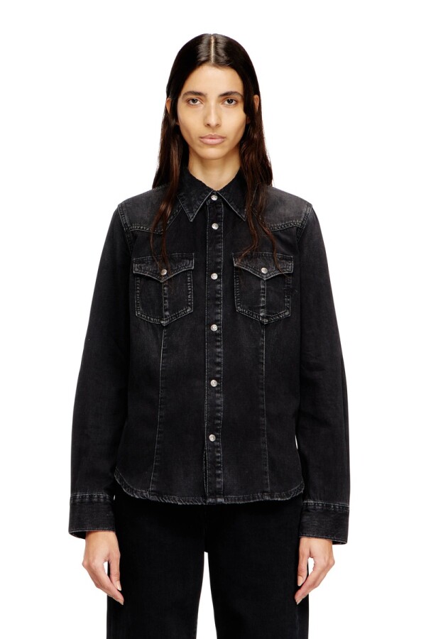 Camisa Para Mujer De-Waves Shirt Negro