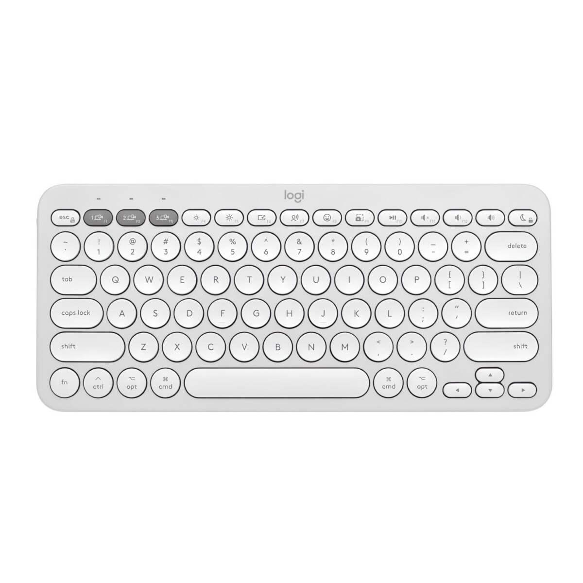Teclado Inalámbrico Logitech Pebble Keys 2 Bluetooth K380S Español - White 
