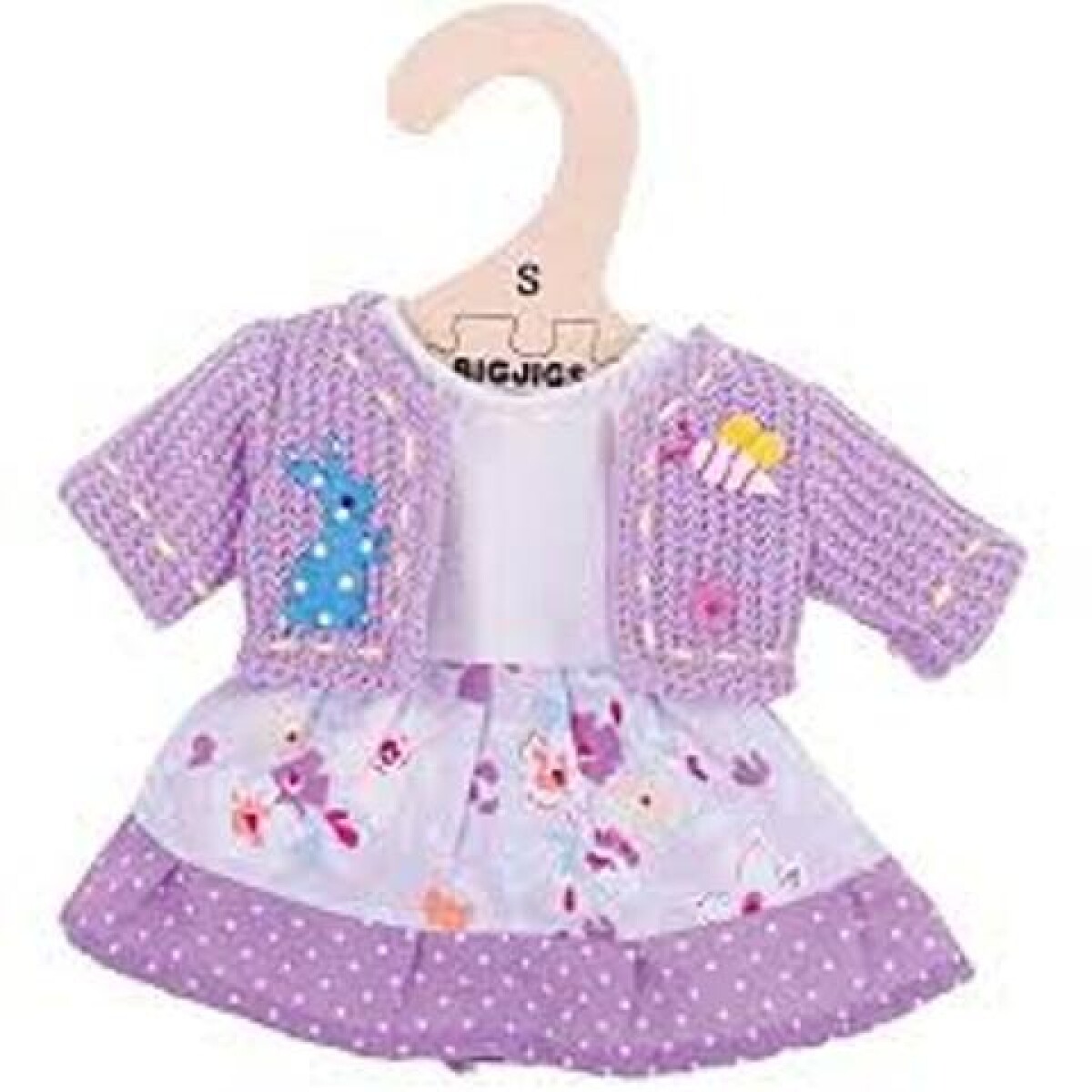 Ropa para muñeca - vestido saco lila 