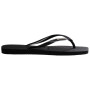 Slim Square Logo Metallic - Mujer Negro/Plata