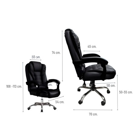 SILLA DE ESCRITORIO CON MASAJEADOR EJECUTIVA CORPORATIVA ERGONÓMICA NEGRO