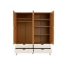 Ropero 4 Puertas 4 Cajones - Línea Nórdica Roble/Blanco