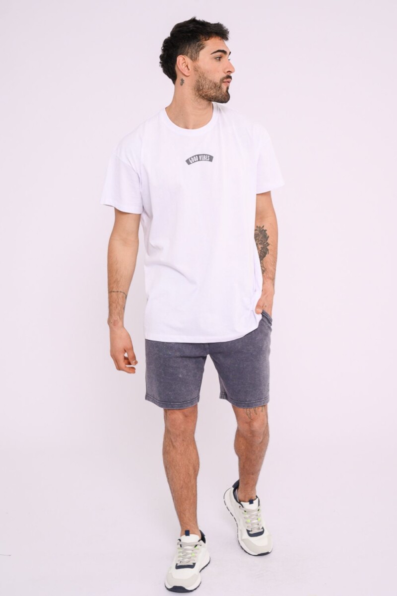 Remera oversize estampada Blanco