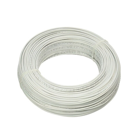Cable de cobre flexible 6,00mm² blanco-Rollo 100mt C94360