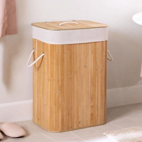 Cesto Baño y Lavandería Rectangular Ropa Sucia Bambú Con Tapa Gran Capacidad 41cm x 31cm x 50cm Cesto Baño y Lavandería Rectangular Ropa Sucia Bambú Con Tapa Gran Capacidad 41cm x 31cm x 50cm