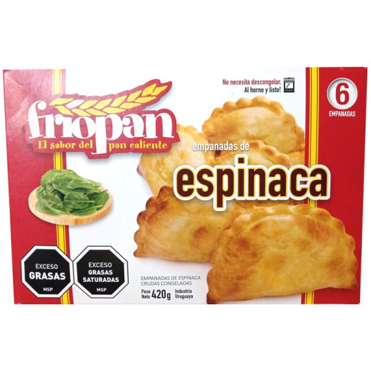 EMPANADAS DE ESPINACA X6 FRIOPAN 