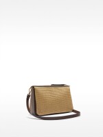Bolso Bandolera Triple Efecto Rafia natural