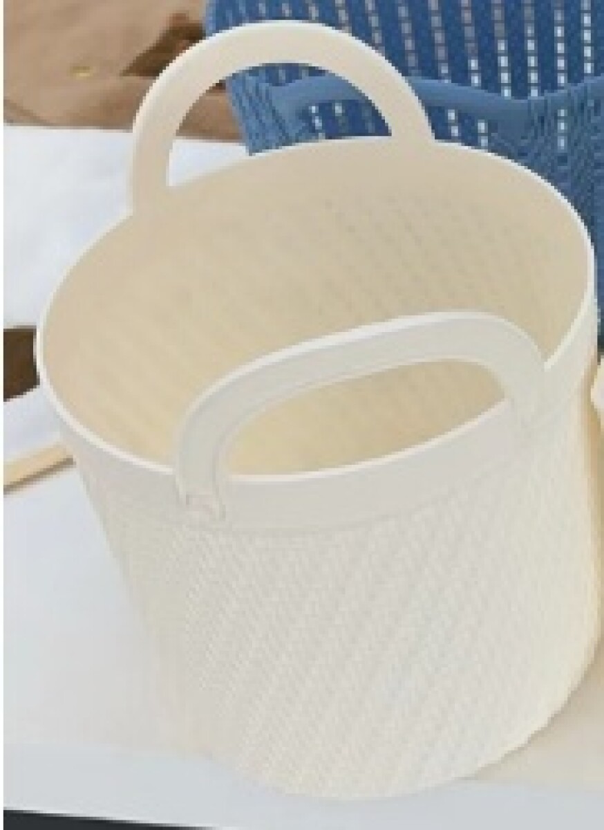 CESTA DE ALMACENAMIENTO CON TEXTURA (BEIGE) 