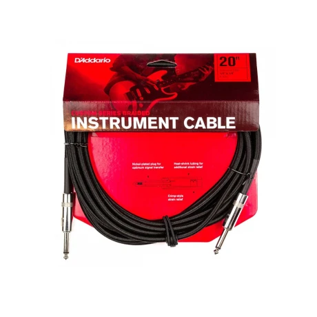 Cable Guitarra Daddario Pwbg20 Blk 6mts Cable Guitarra Daddario Pwbg20 Blk 6mts