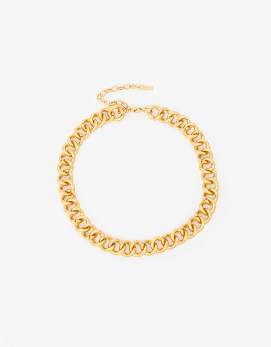 Collar Corto Cadena Zodiaco - Dorado Oro Amarillo 