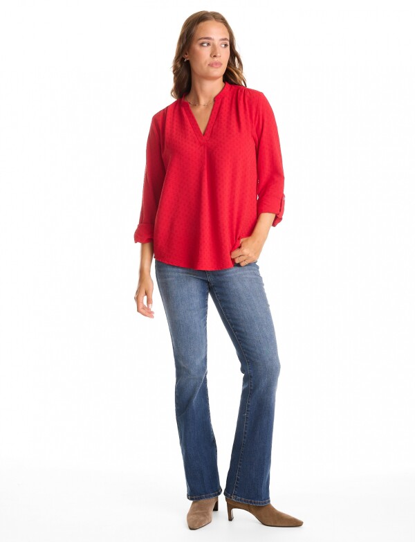Blusa Escote V ROJO