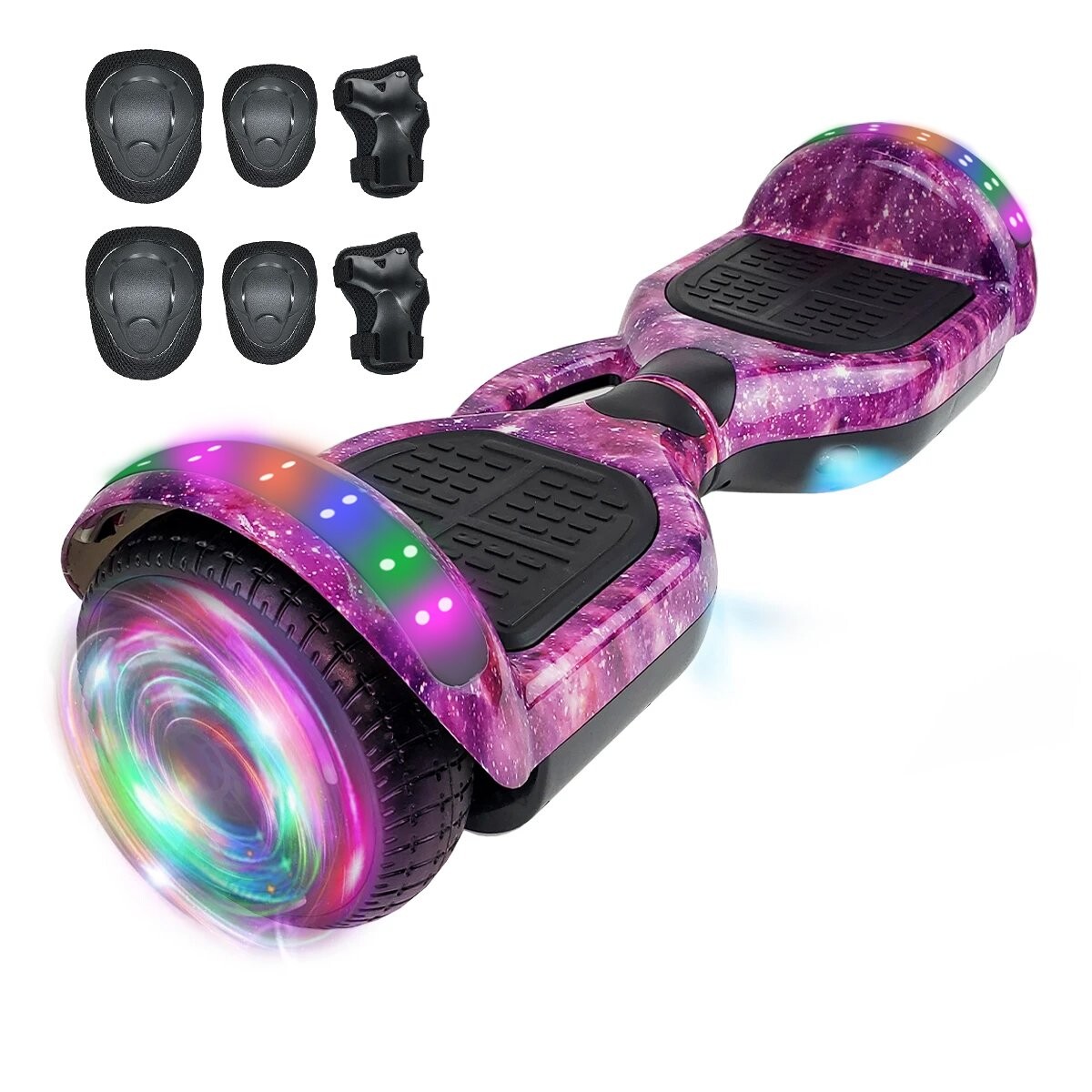 Skate Electrico Hoverboard Musica Bluetooth Luces Patineta - Variante Diseño Cosmos Rosa 