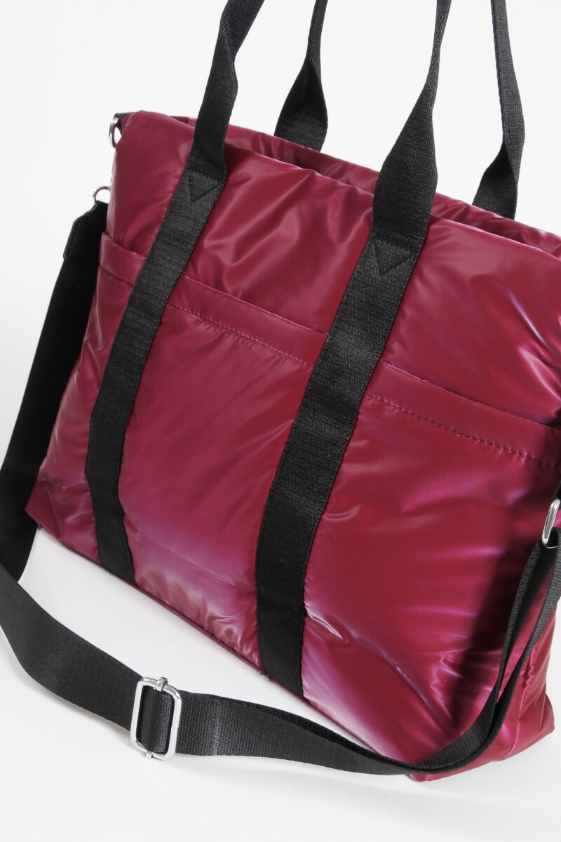 Bolso porta laptop shinny magenta