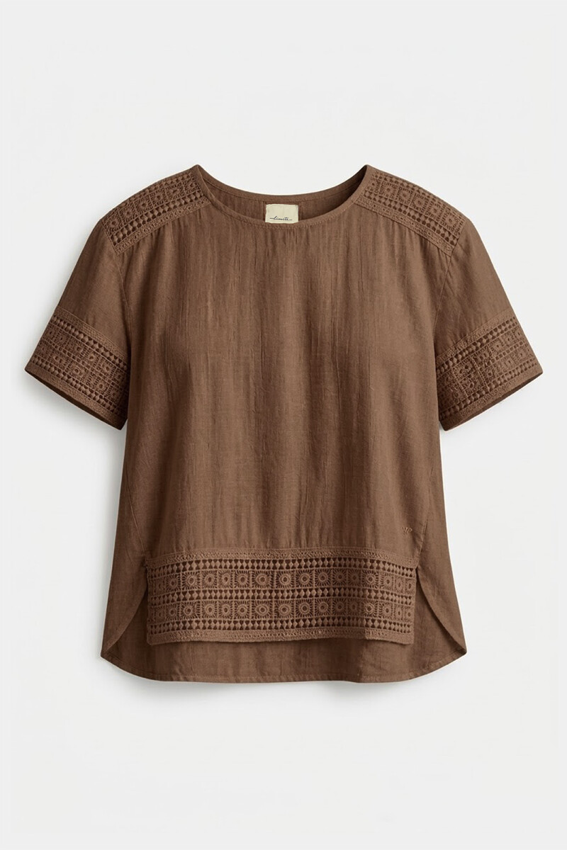 BLUSA MARIA MARRON