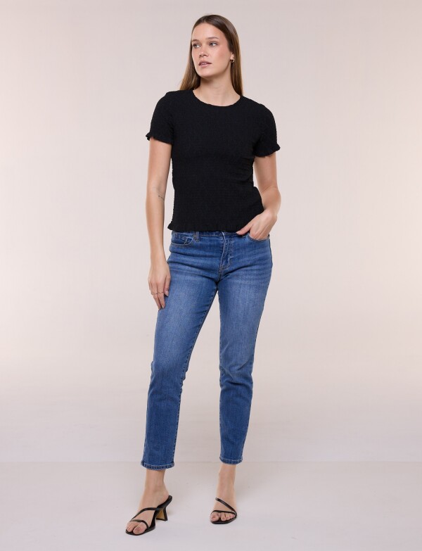 Blusa Smocked NEGRO