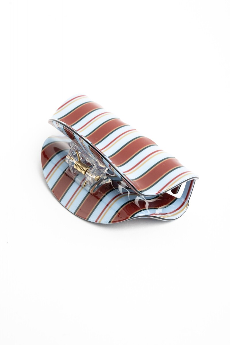Broche Rayado Celeste