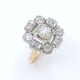 Anillo antiguo Art Deco oro 18k brillantes y diamantes Anillo antiguo Art Deco oro 18k brillantes y diamantes
