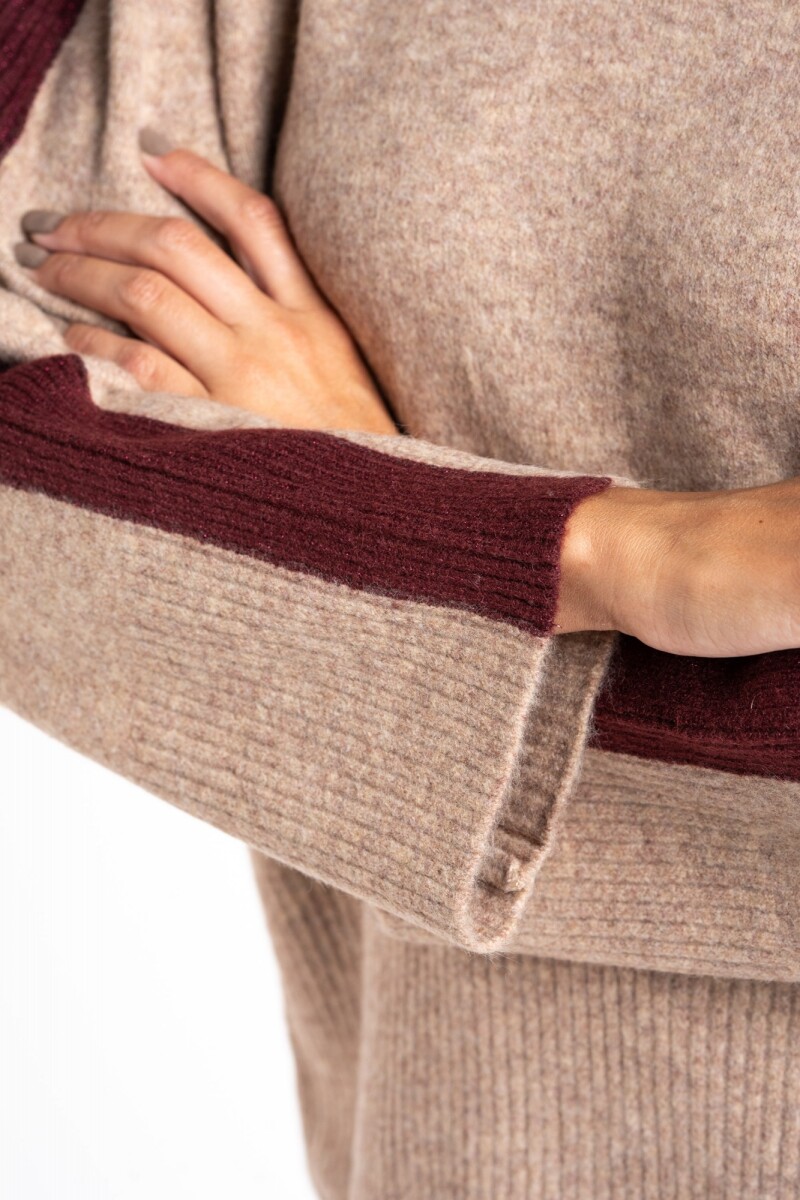 Sweater Combinado Mocha