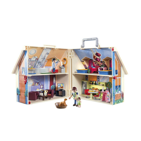 Valija de Casa de Muñecas Playmobil 64 Piezas con Figuras
