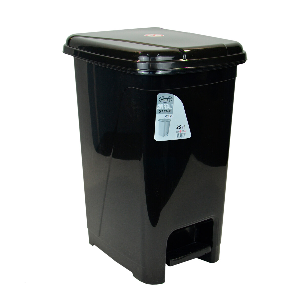 Tarro de residuos 25L con pedal - NEGRO 