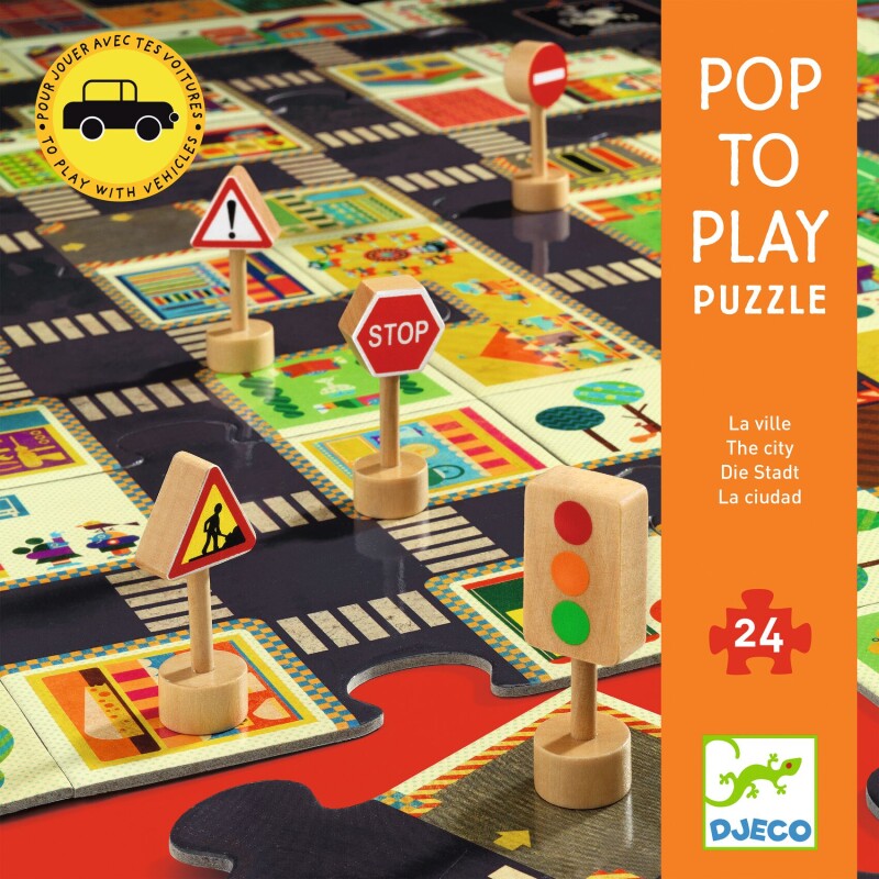 Puzzle Pop 63x100 cm 24 Pcs 3+ - La ciudad Puzzle Pop 63x100 cm 24 Pcs 3+ - La ciudad