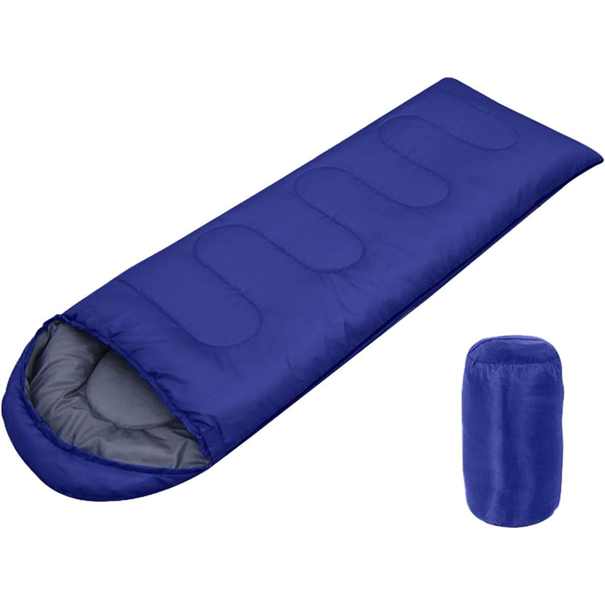 Sobre Dormir C/ Capucha Reforzado + Bolso Camping N1 - Azul 