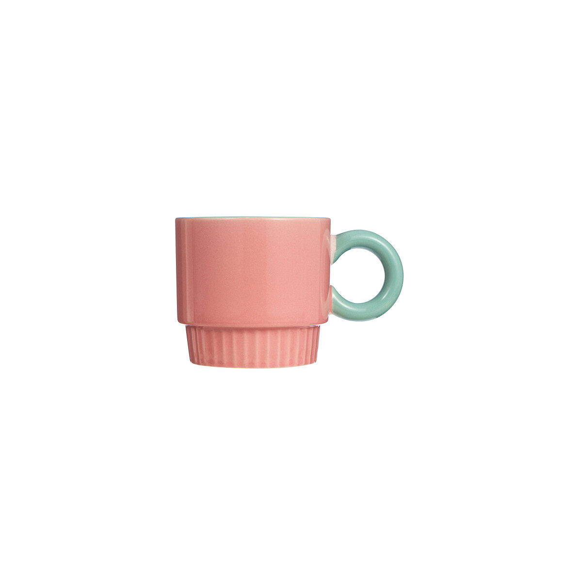 Taza Bicolor de Cerámica - Rosado 