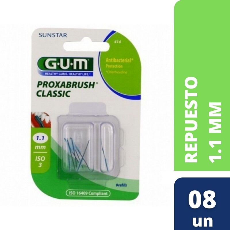 Cepillo Interdental G.U.M. 1.1 MM Repuestos X8